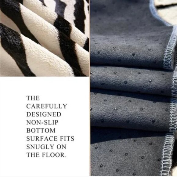 Area Rug Faux Zebra Print Rug 4.3x4.7 Feet Rug/Mat/Carpets for Home - Picture 4 of 6